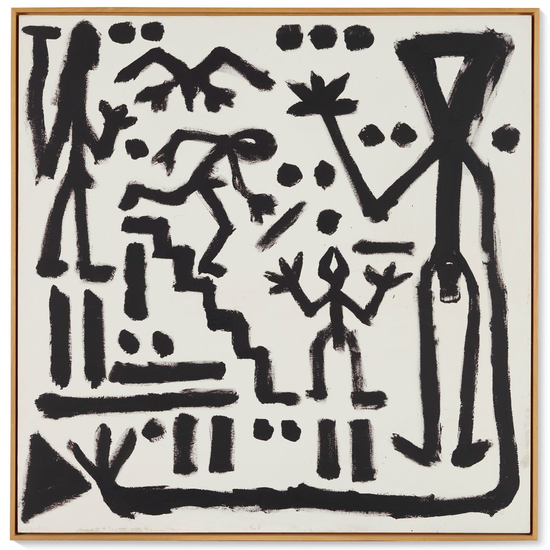 A.R. Penck — Такой я (Человек, спускающийся по лестнице) (Ищу себя ((Человек, спускающийся по лестнице)), изображение 2