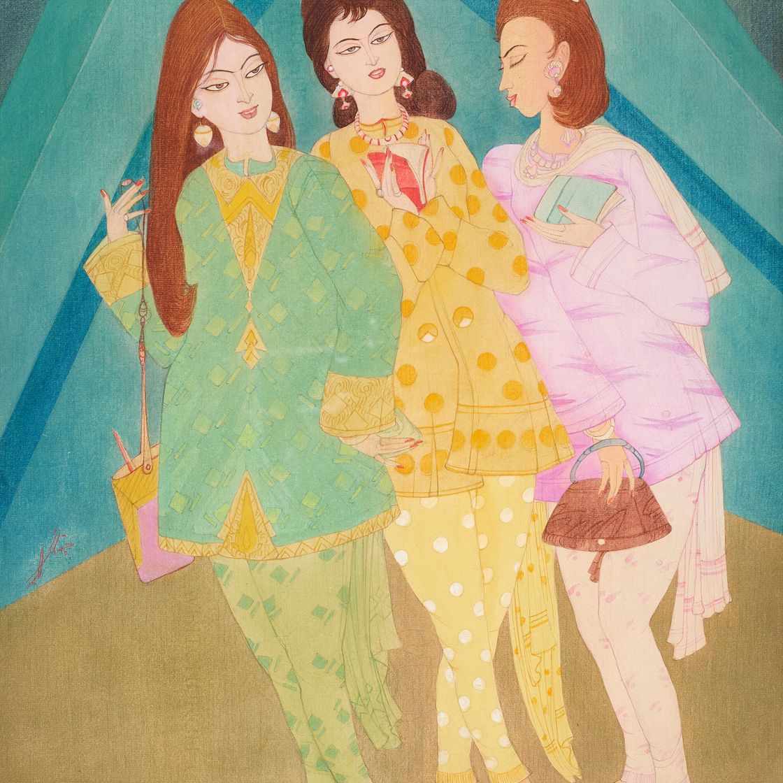 Abdur Rahman Chughtai — Без названия (серия "Современные девушки")