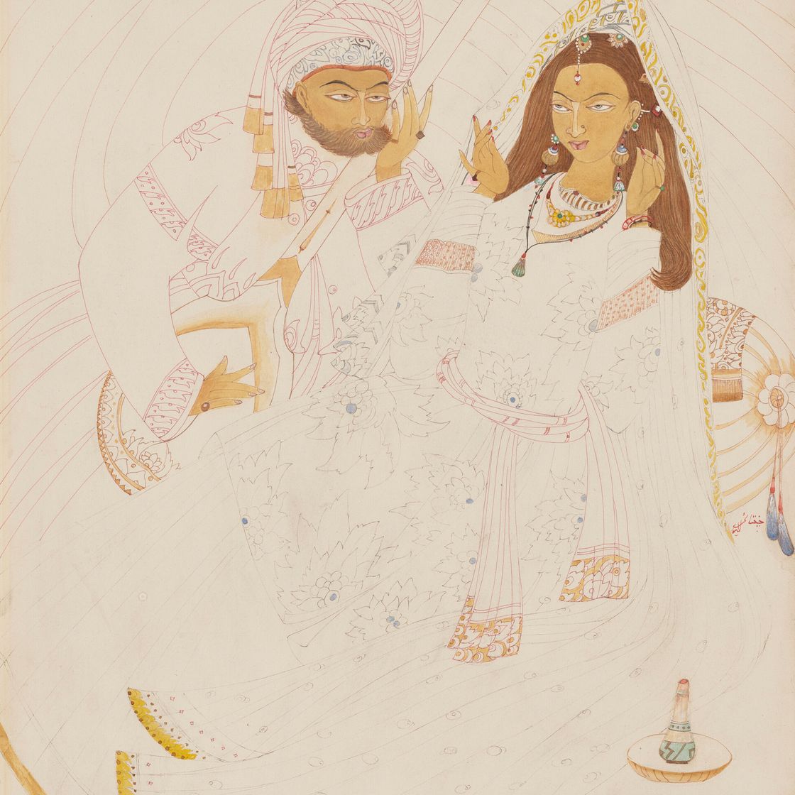 Abdur Rahman Chughtai — Без названия (Омар Хайям)