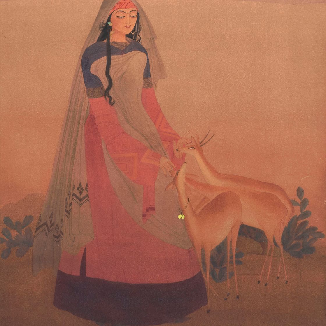 Abdur Rahman Chughtai — Без названия (Лейла в пустыне)