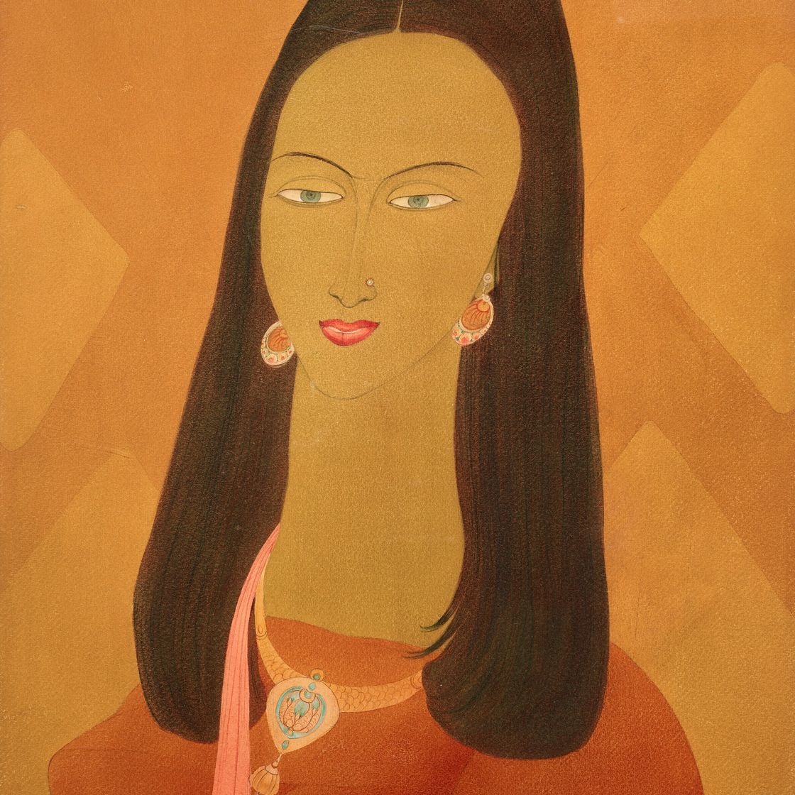 Abdur Rahman Chughtai — Голубые глаза (серия "Современные девушки")