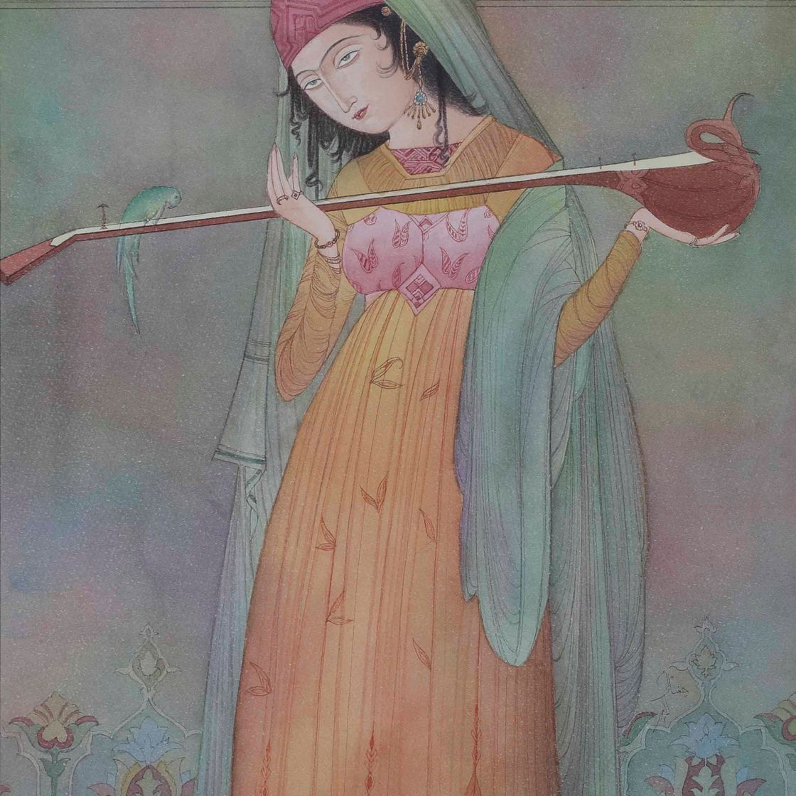 Abdur Rahman Chughtai — Без названия (Леди с Виной)