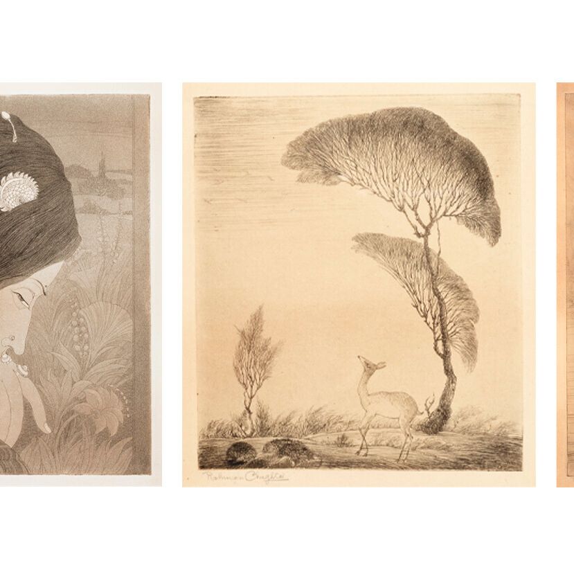 Abdur Rahman Chughtai — Аромат; Без названия (Олень); Кашмирский дровосек
