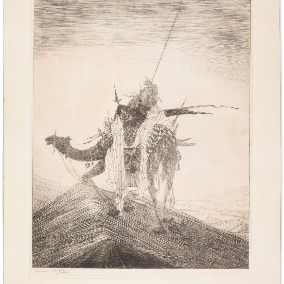Abdur Rahman Chughtai — Без названия (Человек на верблюде)