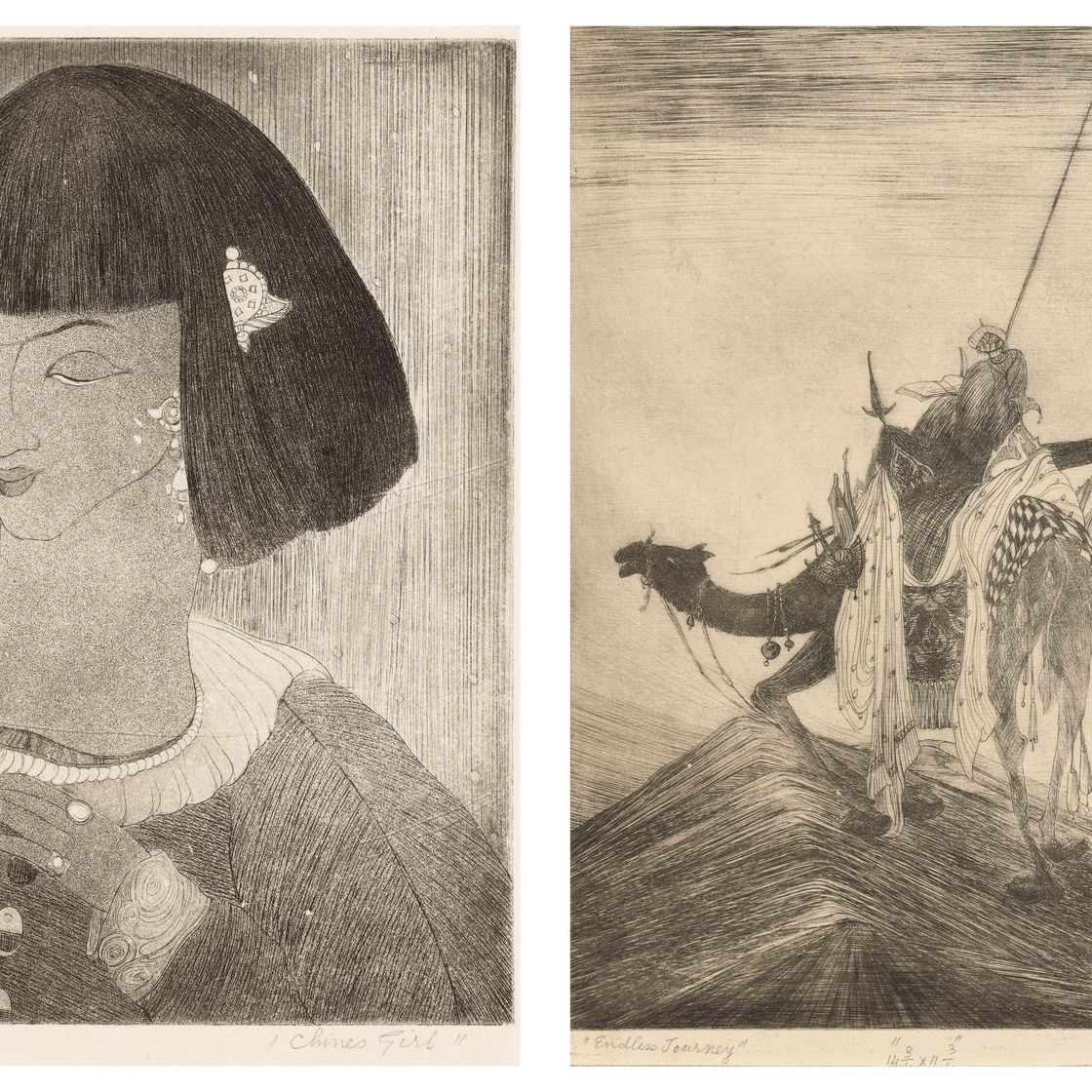 Abdur Rahman Chughtai — Китайская девушка; Бесконечное путешествие