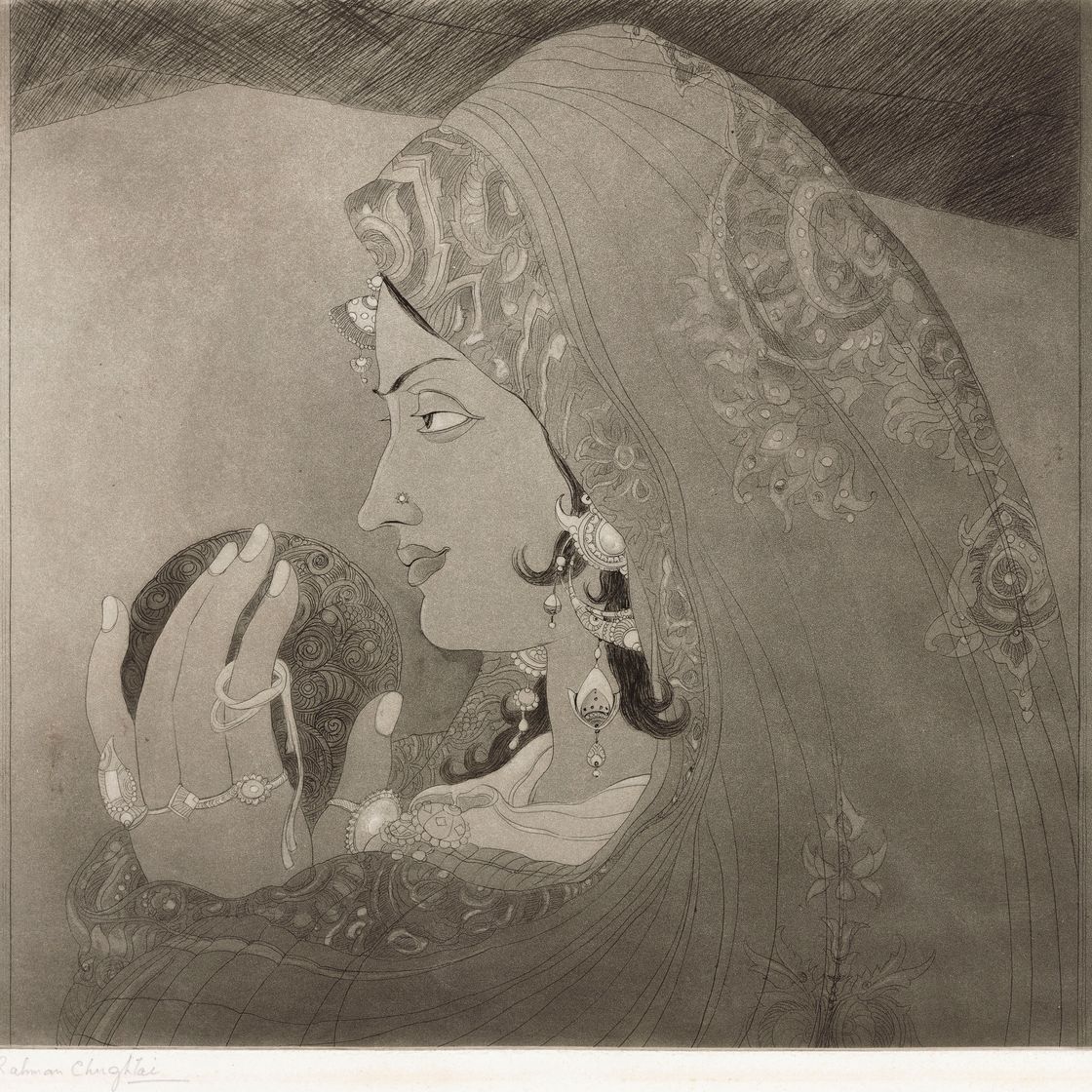 Abdur Rahman Chughtai — Без названия (Женщина в профиль)