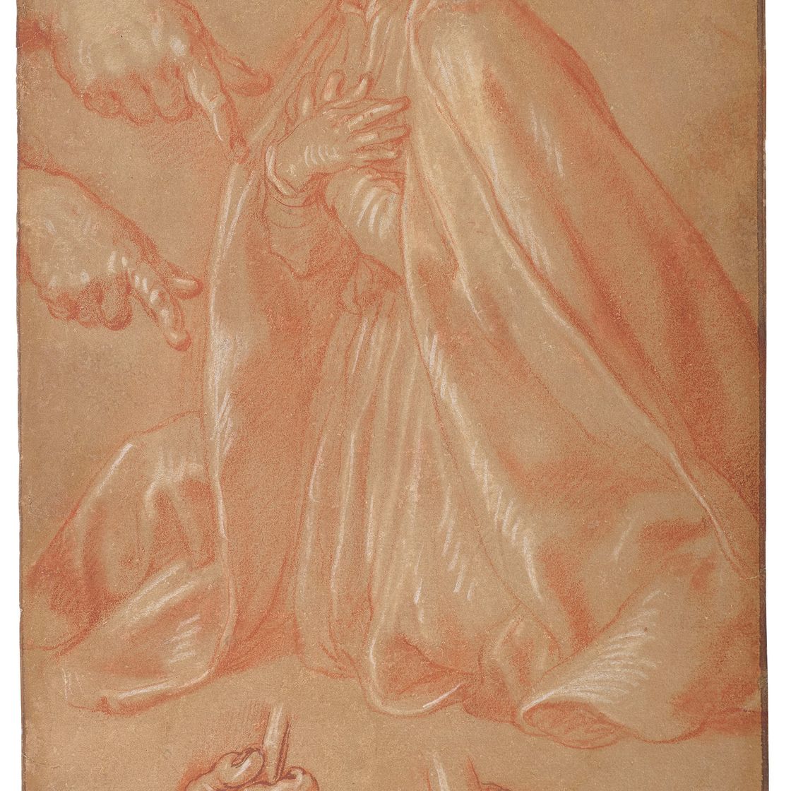 Abraham Bloemaert — Коленопреклоненный святой с изображением рук, держащих посох