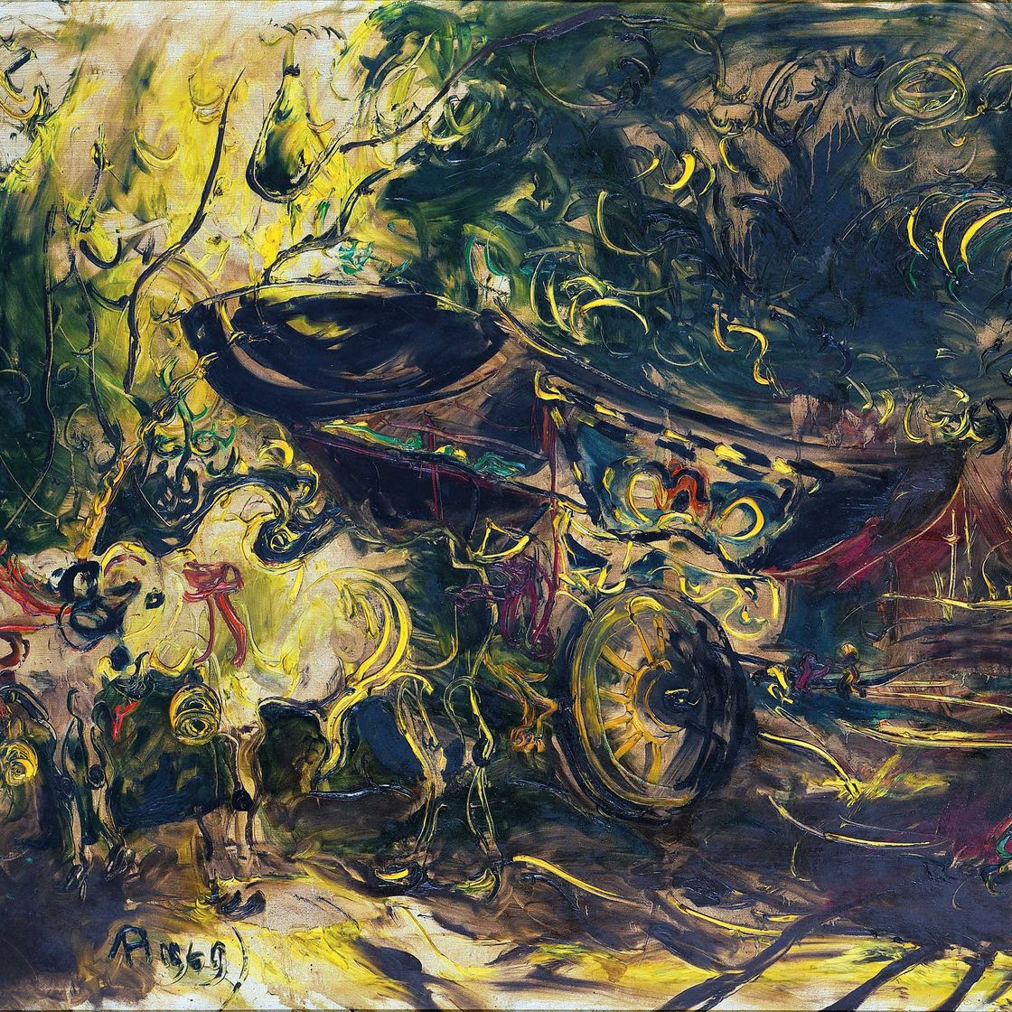 Affandi — Запряженная волами повозка