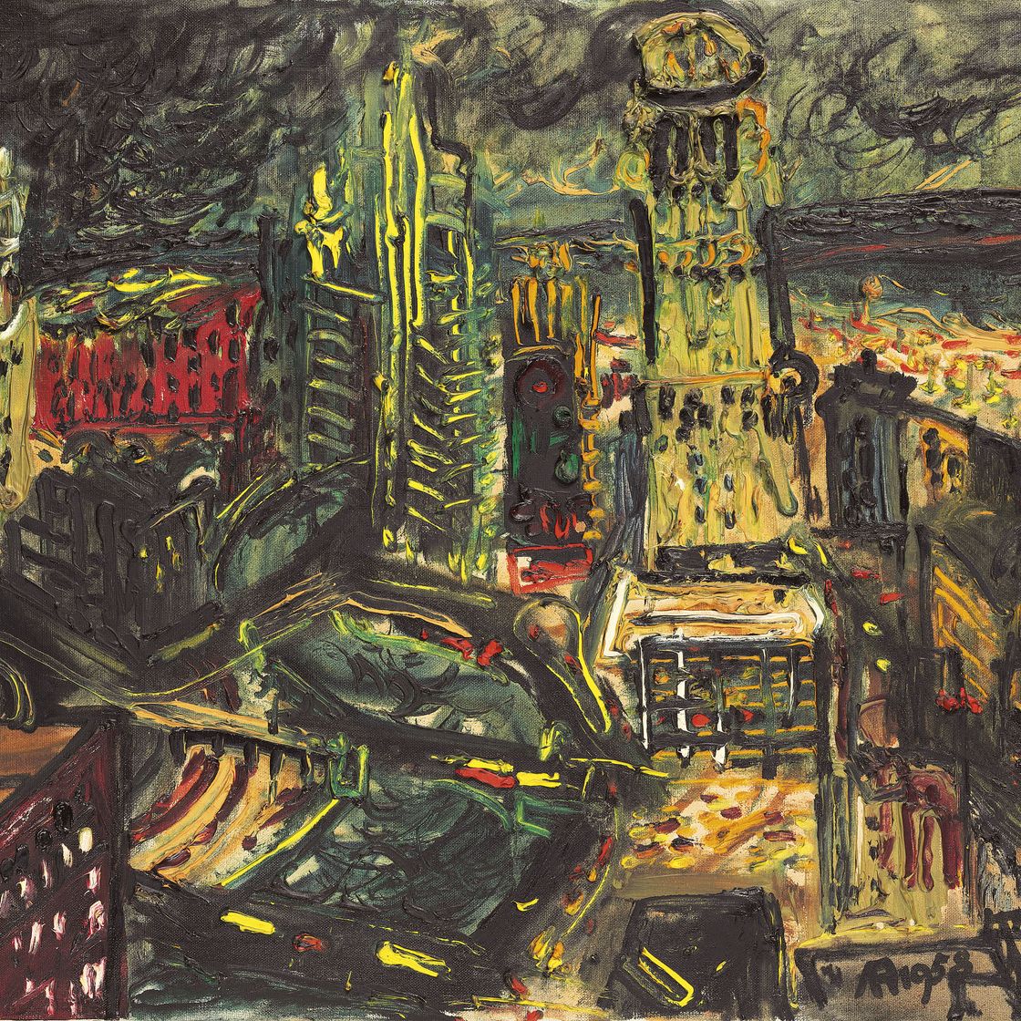 Affandi — Городской пейзаж Чикаго