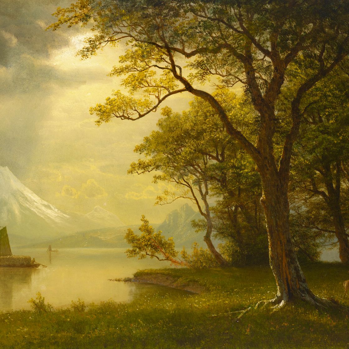 Albert Bierstadt — Маунт-Худ, река Колумбия, изображение 1