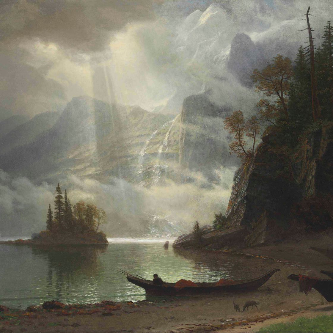 Albert Bierstadt — Остров в озере