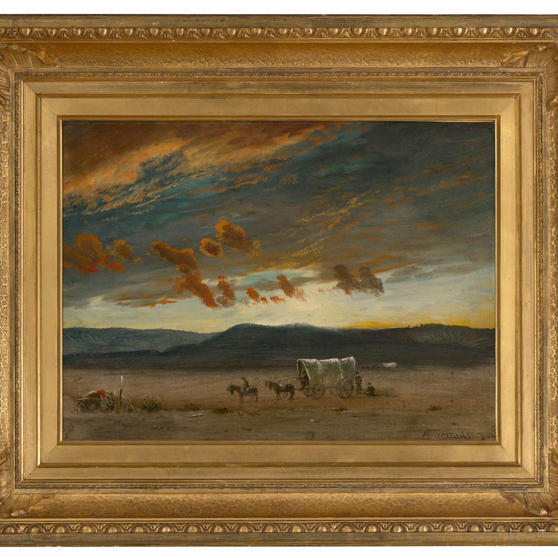 Albert Bierstadt — Обоз, изображение 2