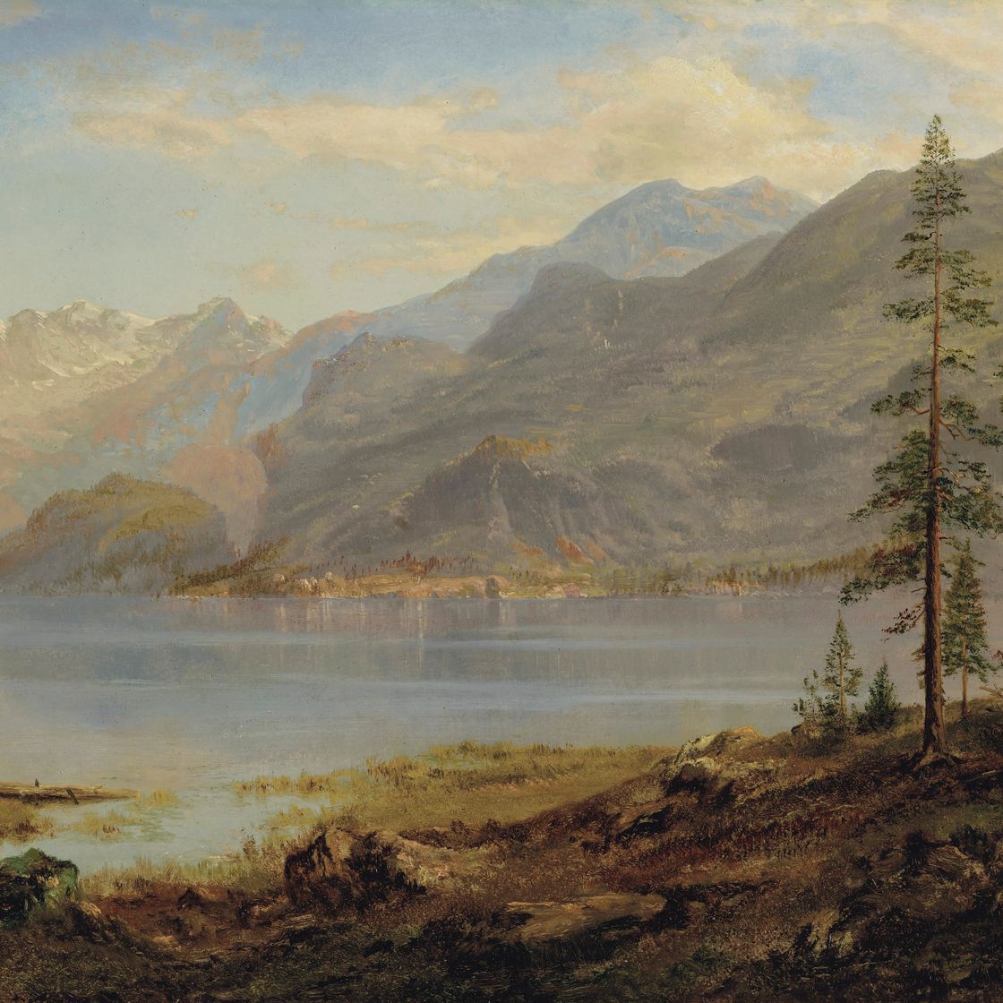 Albert Bierstadt — Пейзаж с озером, изображение 1