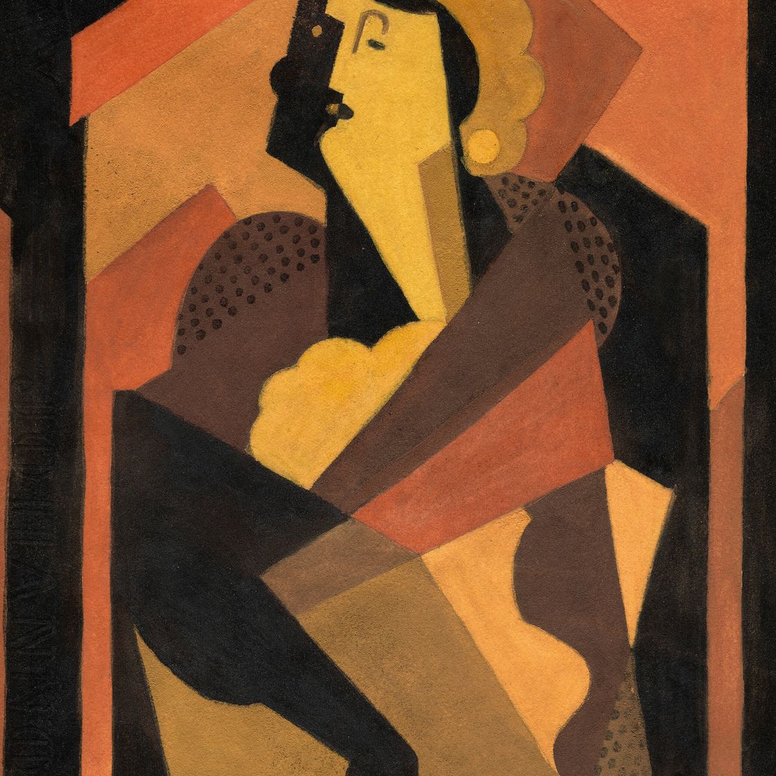 Albert Gleizes — Темная женщина в черном платье, изображение 1