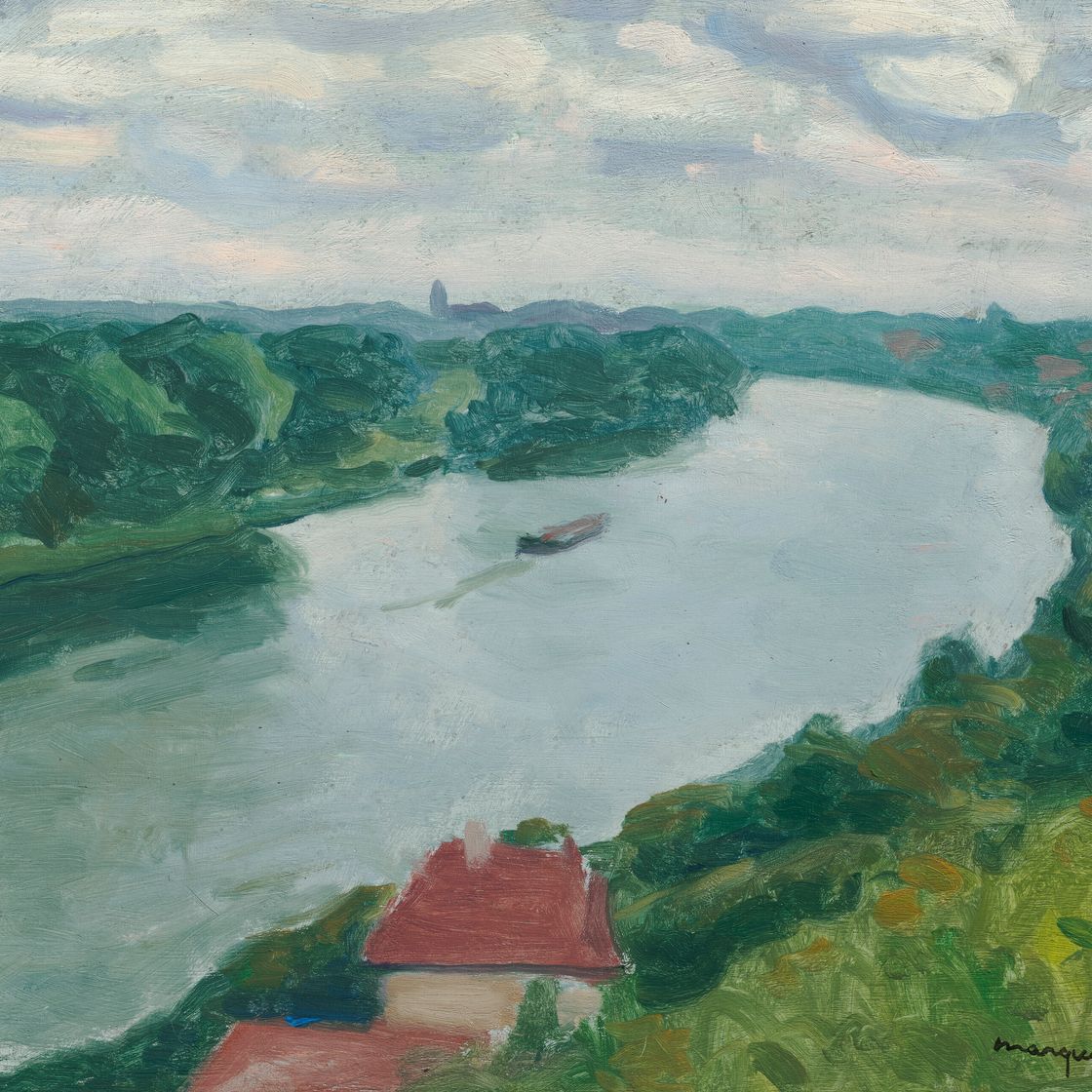 Albert Marquet — Ла-Фретт, набережная Сены в кото в направлении Эрбле, изображение 1