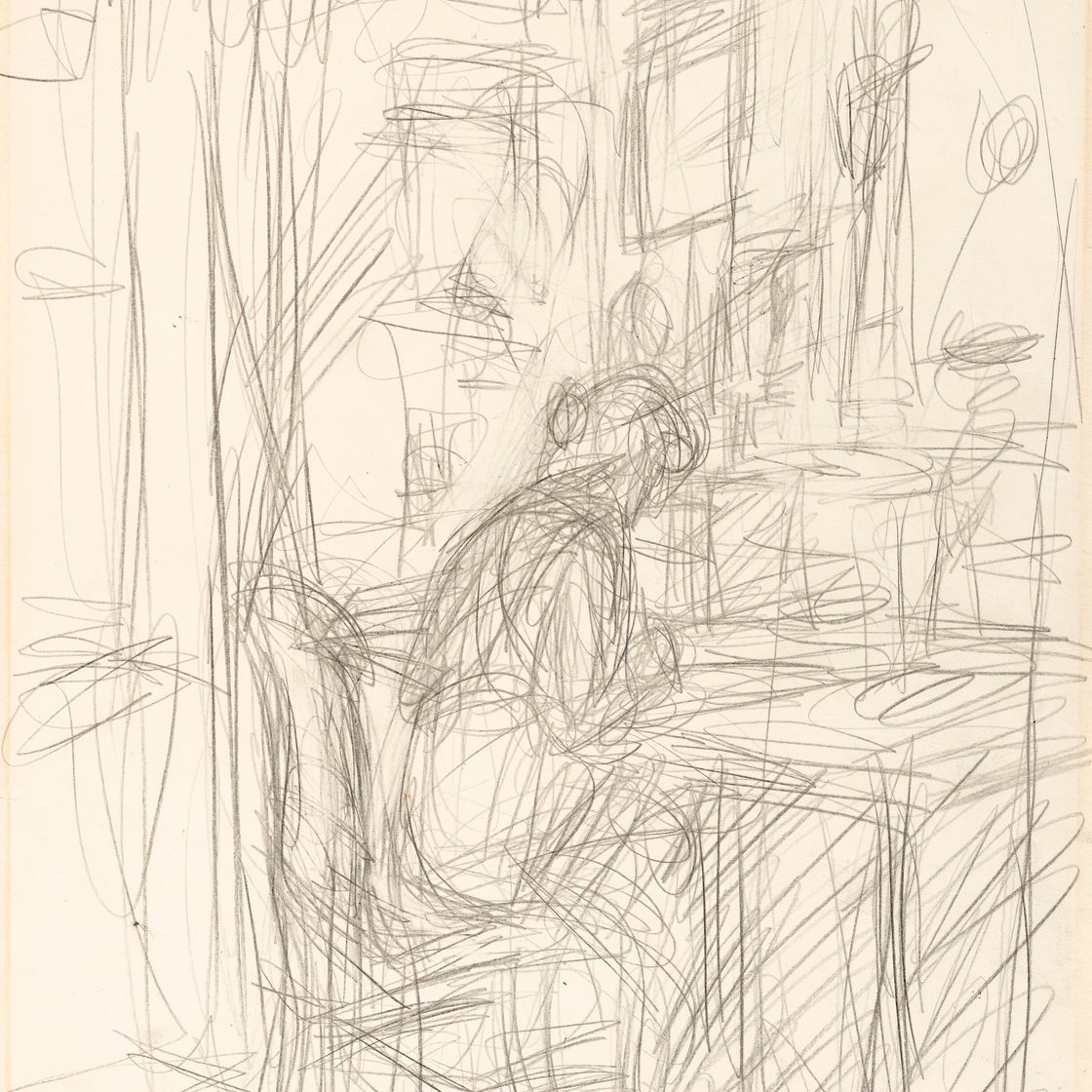 Alberto Giacometti — Печать ( справа ); Аннотации и схемы форм ( сзади ), изображение 1