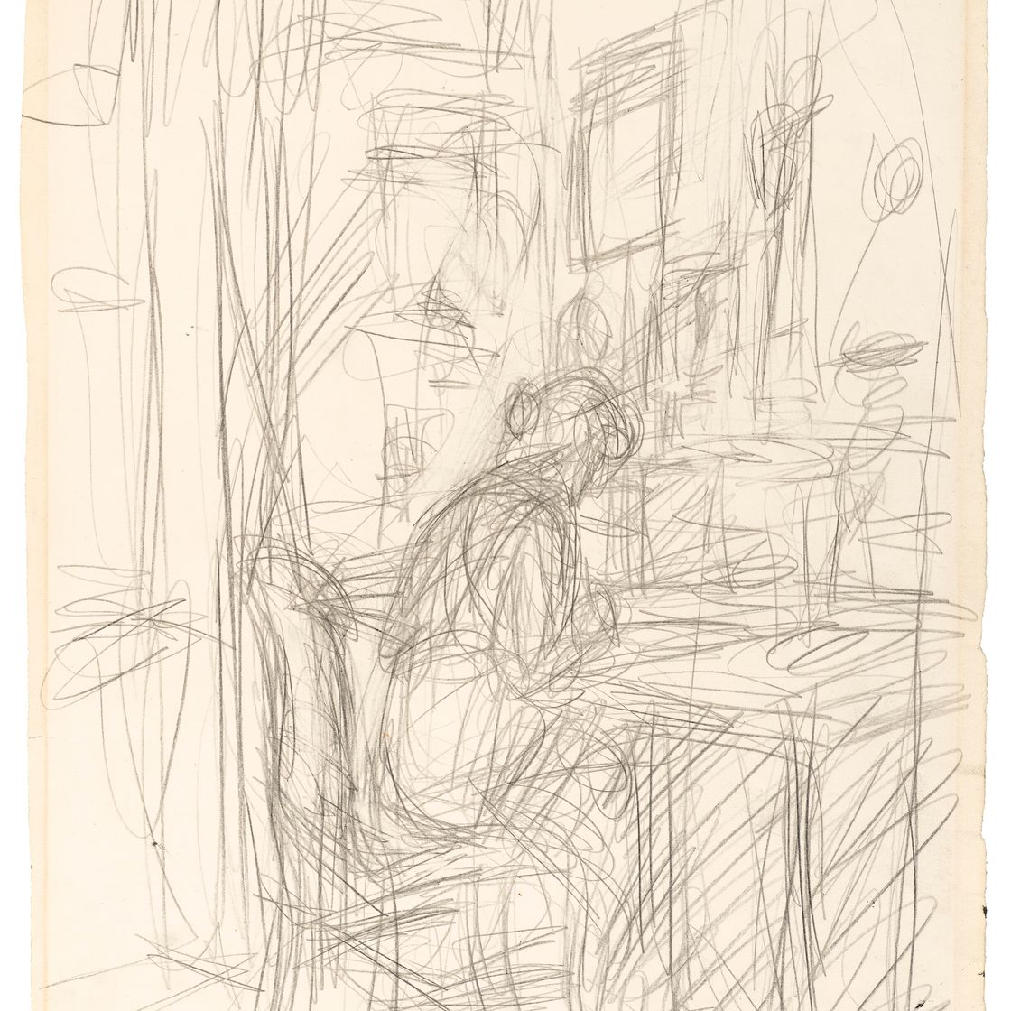 Alberto Giacometti — Печать ( справа ); Аннотации и схемы форм ( сзади ), изображение 2