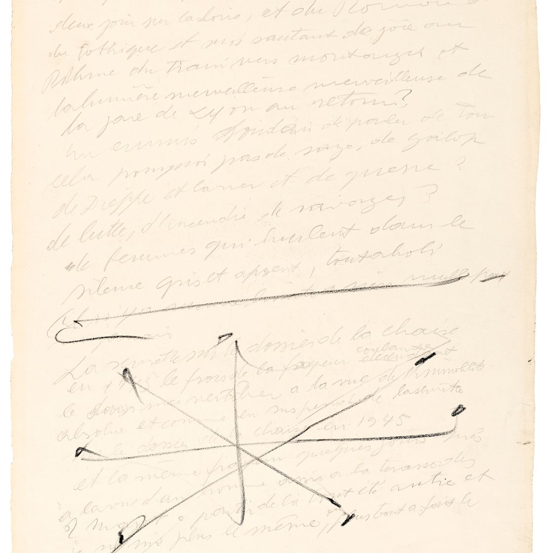 Alberto Giacometti — Печать ( справа ); Аннотации и схемы форм ( сзади ), изображение 3
