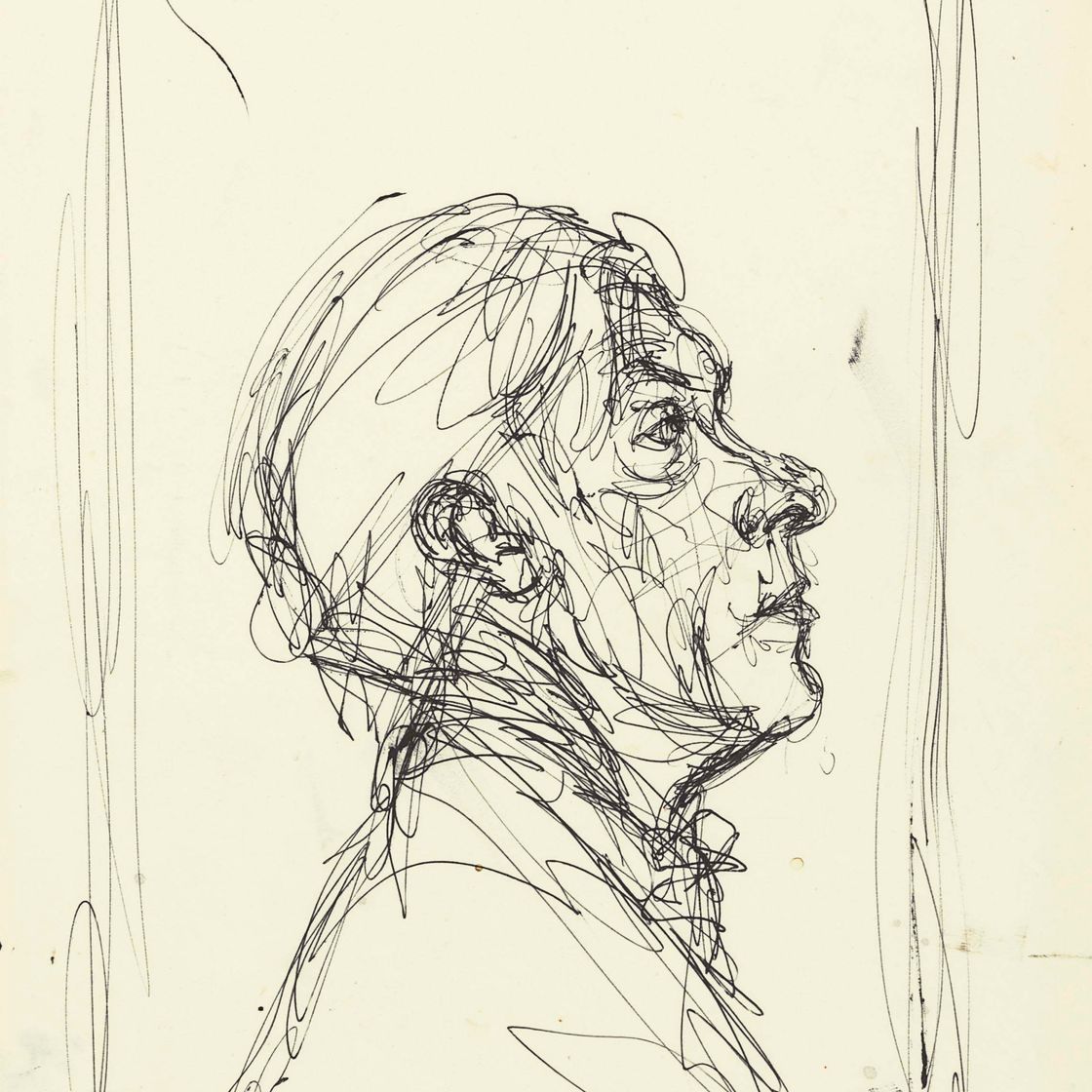 Alberto Giacometti — Портрет Пьера Реверди в профиль