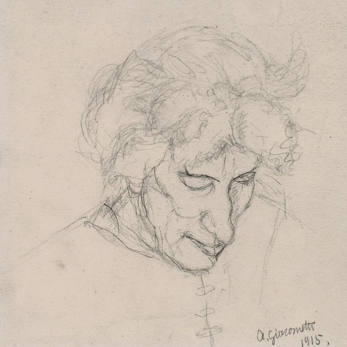 Alberto Giacometti — Тет-а-тет с матерью художника (спереди); Бреттер (сзади)