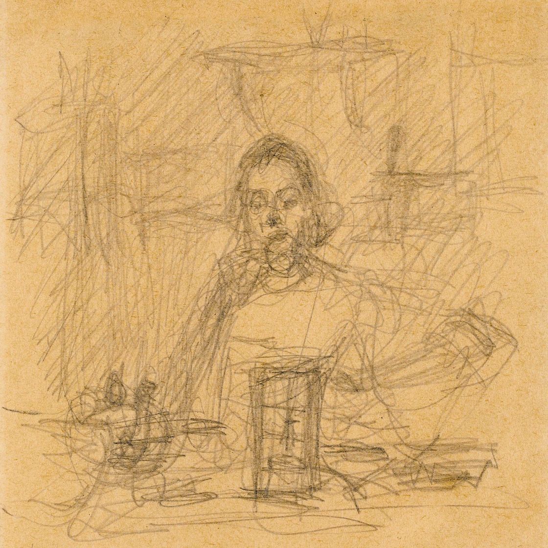 Alberto Giacometti — Аннет за столиком в Стампе