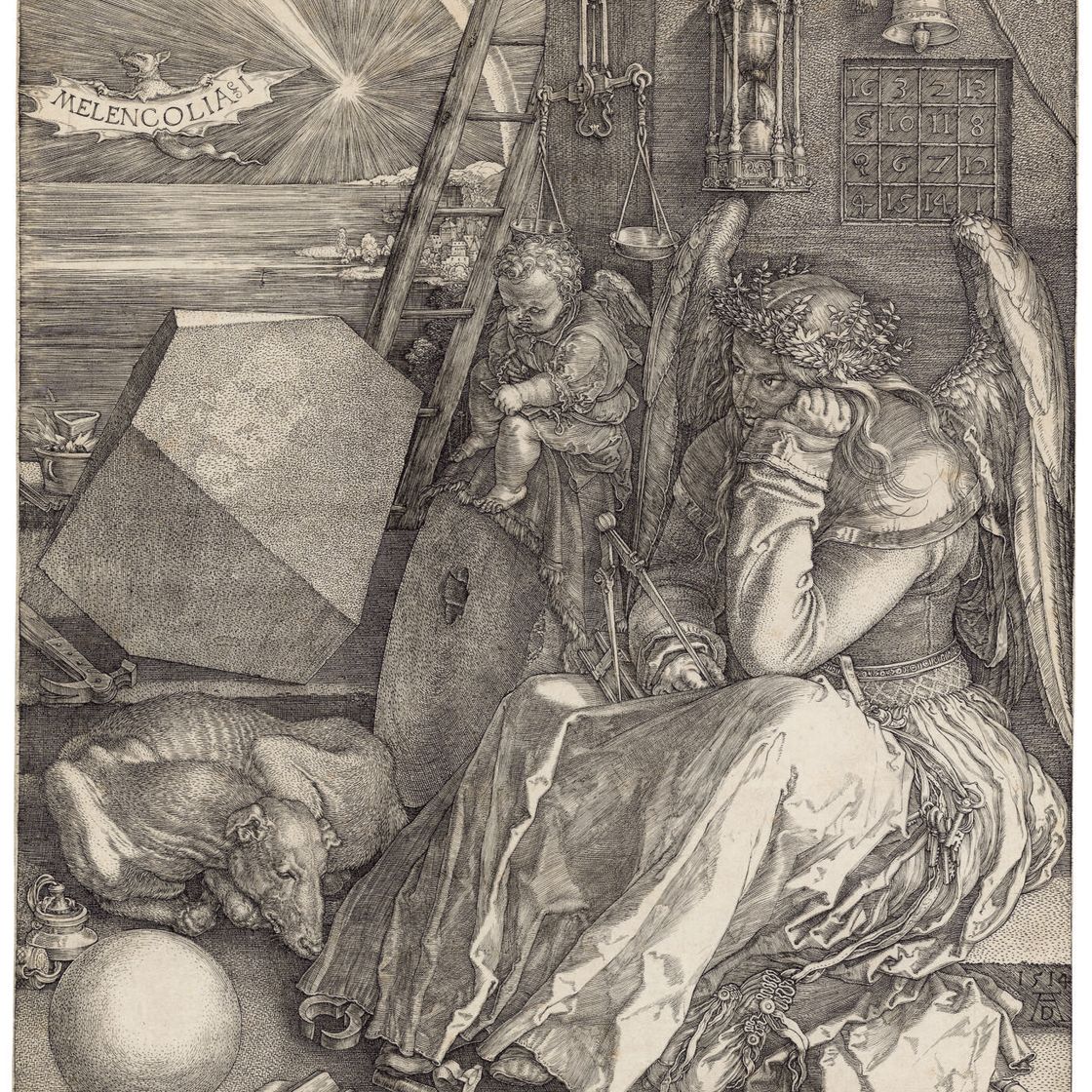 Albrecht Dürer — Меленколия I (B. 74; M., Holl. 75; S.M.S. 71)