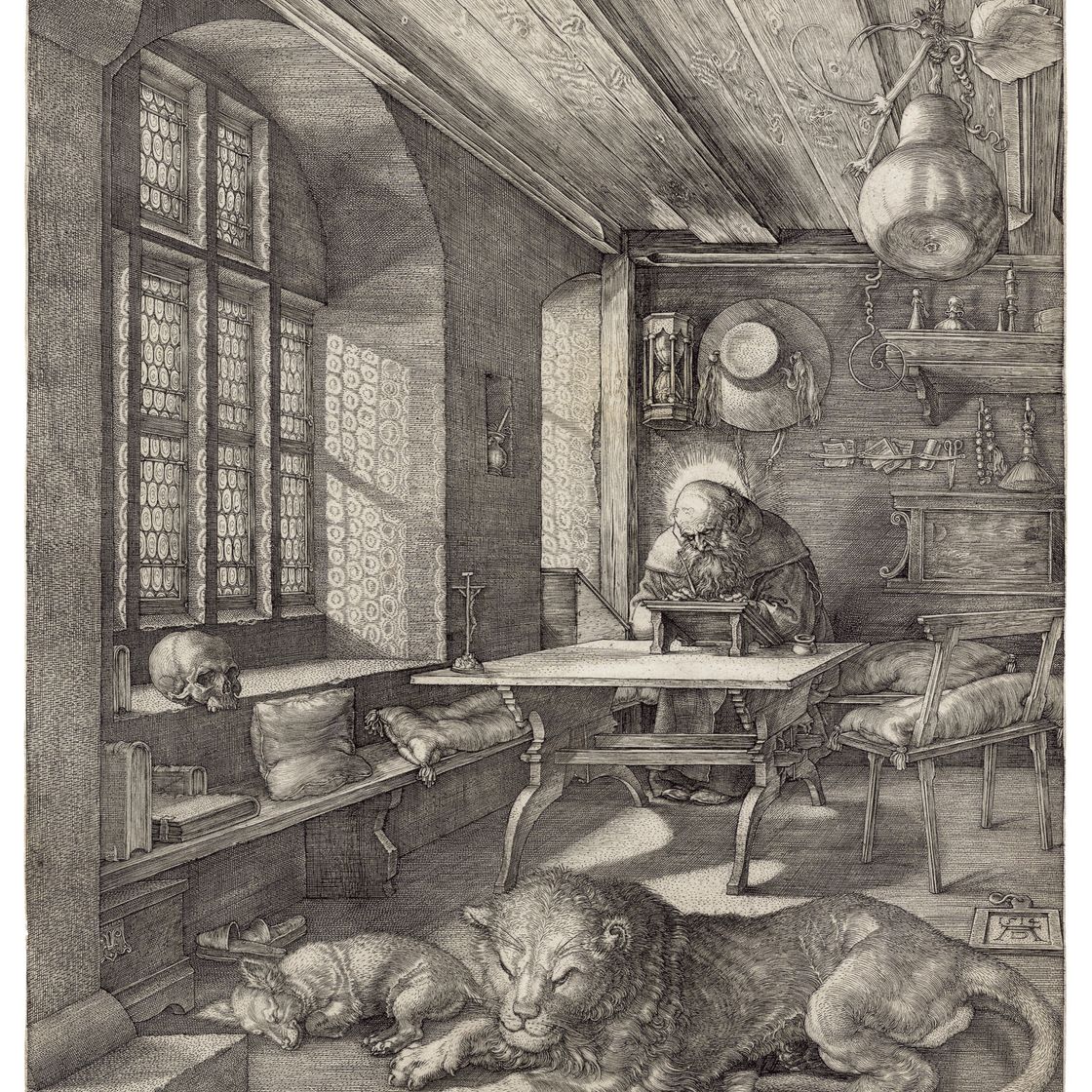 Albrecht Dürer — Святой Иероним в своем кабинете (Б. 60; М., Холл. 59; С.М.С. 70)