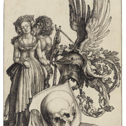 Albrecht Dürer — Герб с изображением черепа (Б. 101; М., Зал. 98; С.М.С. 37)