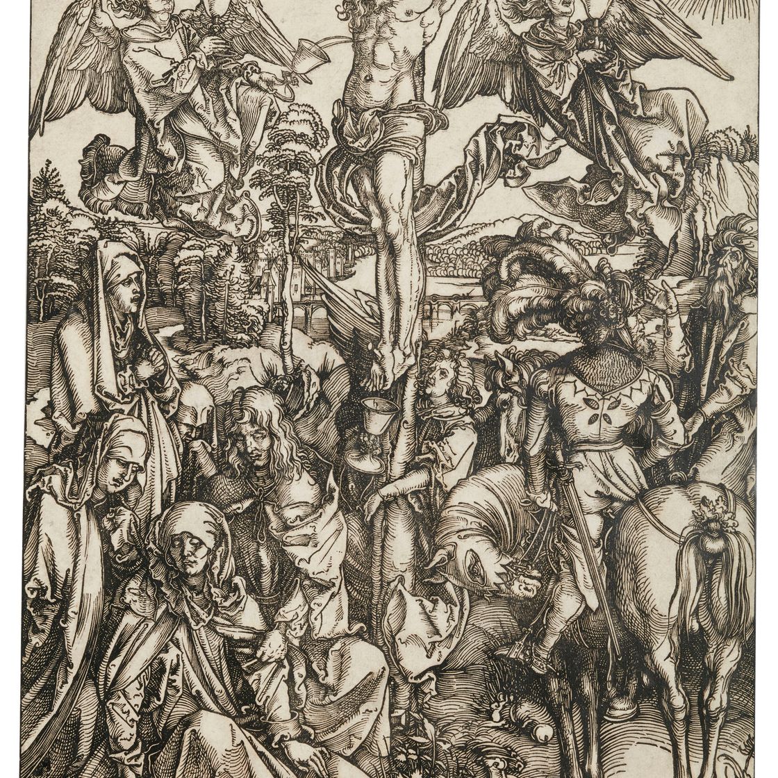 Albrecht Dürer — Распятие на кресте, из книги "Великие страсти"
