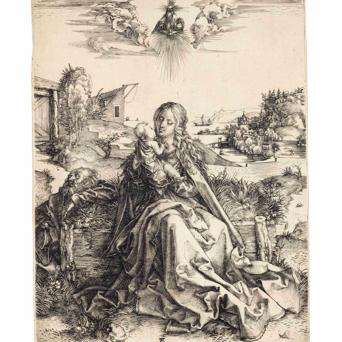 Albrecht Dürer — Святое семейство с бабочкой
