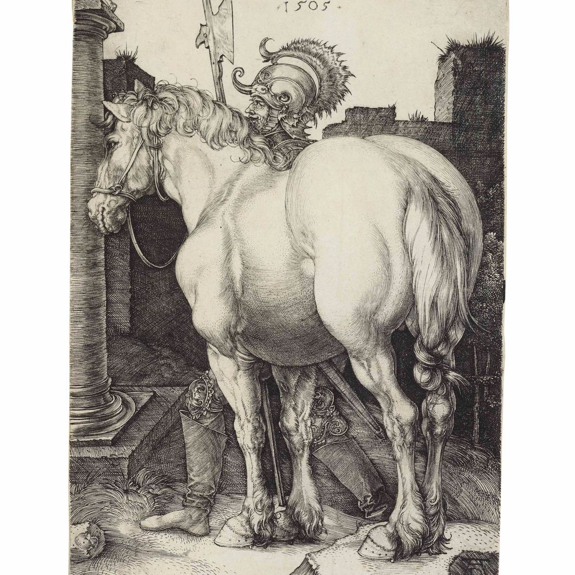 Albrecht Dürer — Большая лошадь (Б. 97; М., Зал. 94; С.М.С. 43)