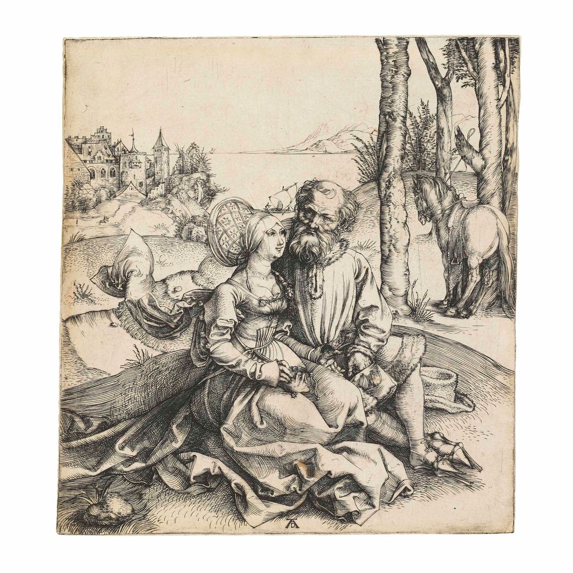 Albrecht Dürer — Неподходящая пара (Б. 93; М., Холл. 77; С.М.С. 3)