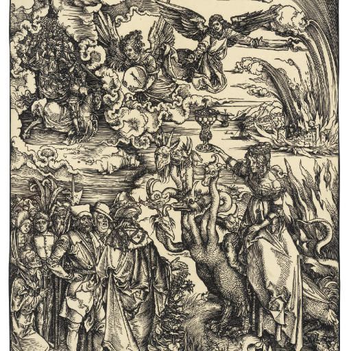 Albrecht Dürer — Вавилонская блудница из Апокалипсиса (Б. 73; М., гл. 177; С.М.С. 125)