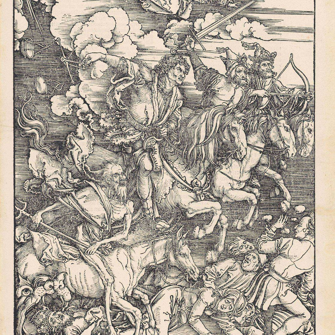 Albrecht Dürer — Четыре всадника из Апокалипсиса (Б. 64; М., гл. 167; С.М.С. 115)