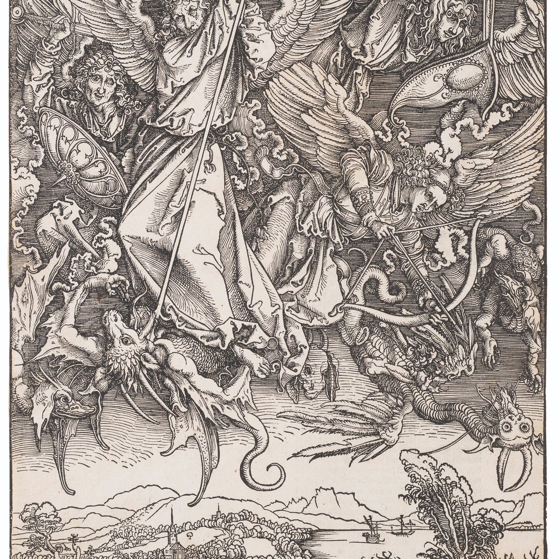 Albrecht Dürer — Святой Михаил, сражающийся с драконом, из фильма "Апокалипсис"