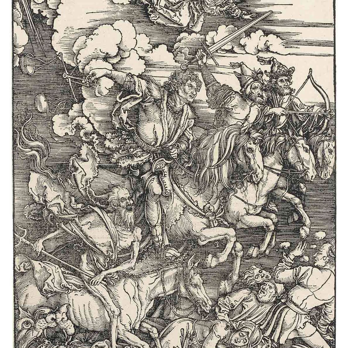 Albrecht Dürer — Четыре всадника из Апокалипсиса (Б. 64; М., гл. 167; С.М.С. 115)