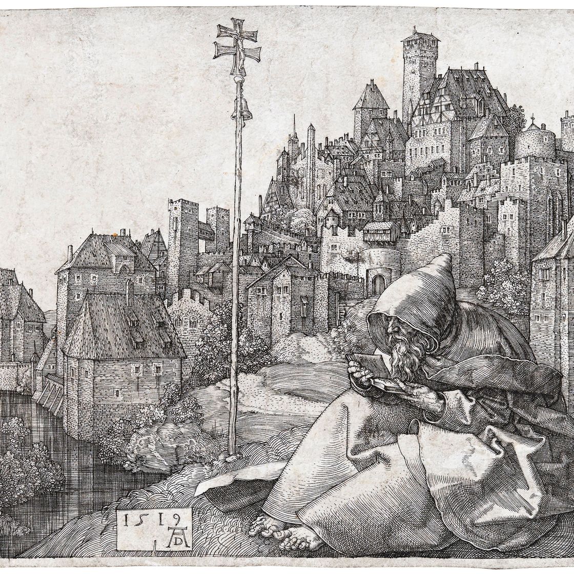 Albrecht Dürer — Чтение Святого Антония