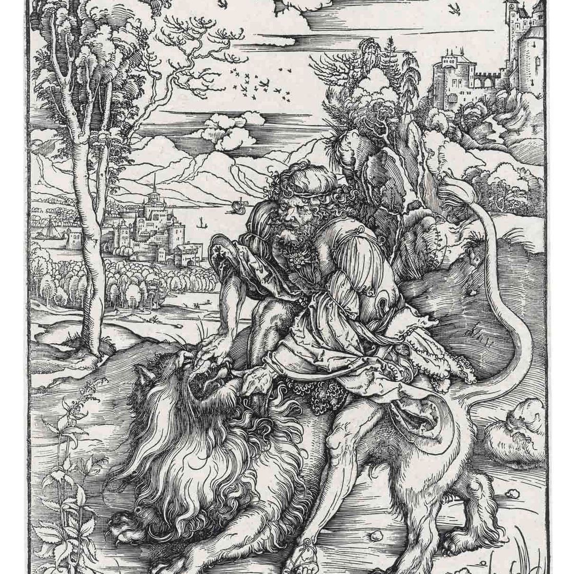 Albrecht Dürer — Самсон, терзающий льва (ч. 2; М., гл. 107; С.М.С. 127)