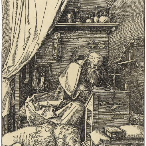 Albrecht Dürer — Святой Иероним в своей келье (Б. 114; М., Зал. 228; С.М.С. 229)