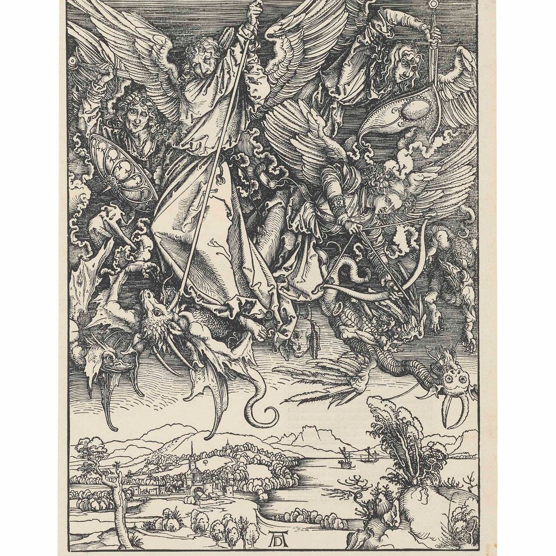 Albrecht Dürer — Святой Михаил, сражающийся с драконом, из фильма "Апокалипсис"