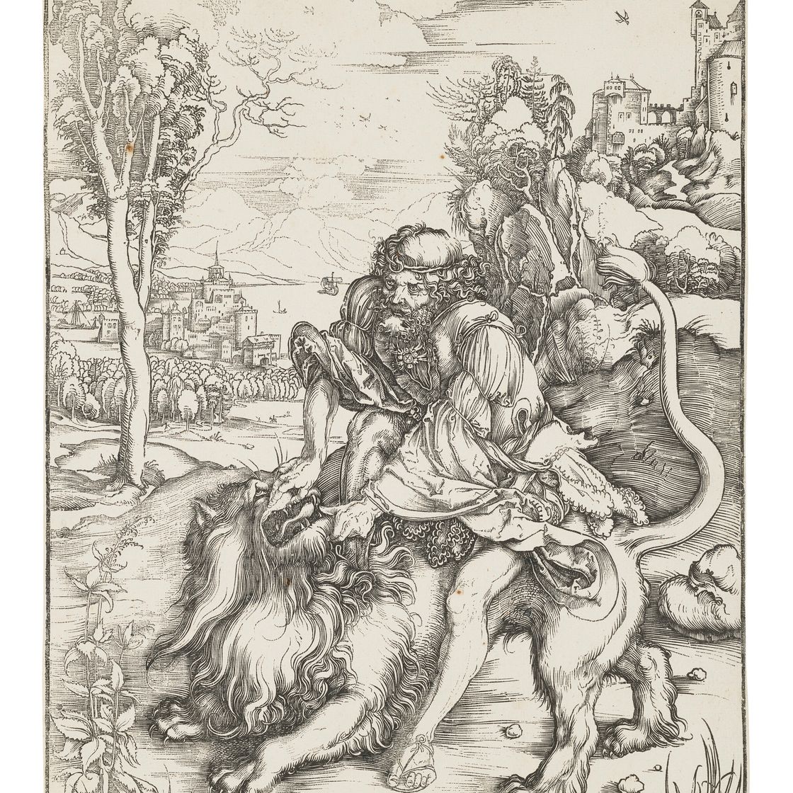 Albrecht Dürer — Самсон, раздирающий Льва, изображение 1