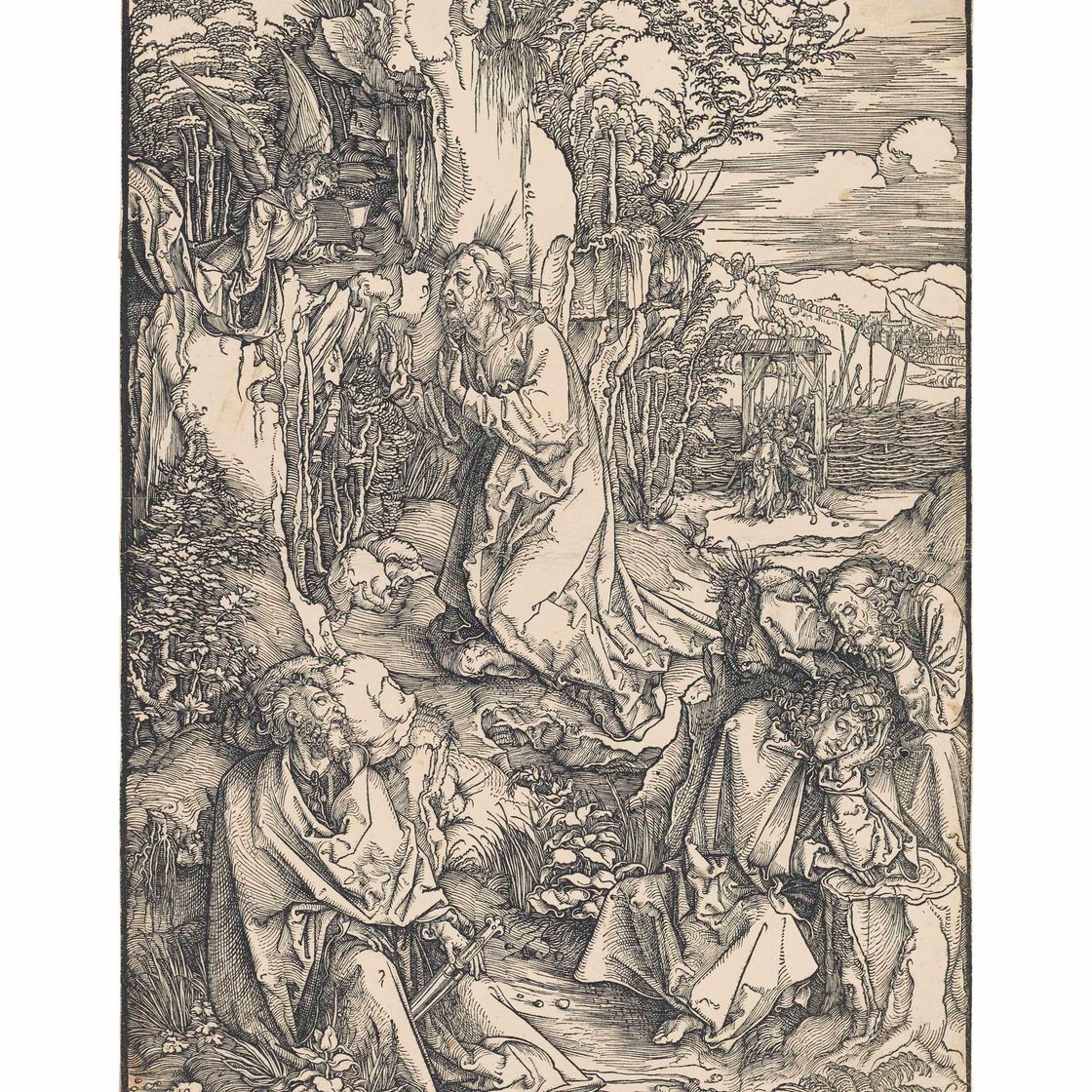 Albrecht Dürer — Христос на Елеонской горе, из "Великих страстей" (ч. 6; М., гл. 115; С.М.С. 156)