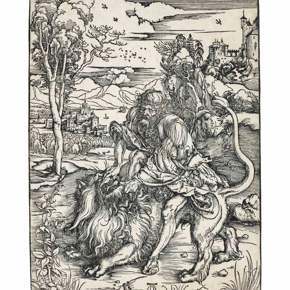 Albrecht Dürer — Самсон, раздирающий Льва