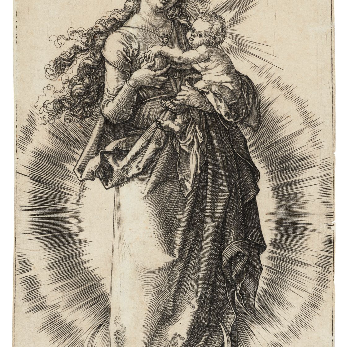 Albrecht Dürer — Дева Мария в полумесяце и звездной короне