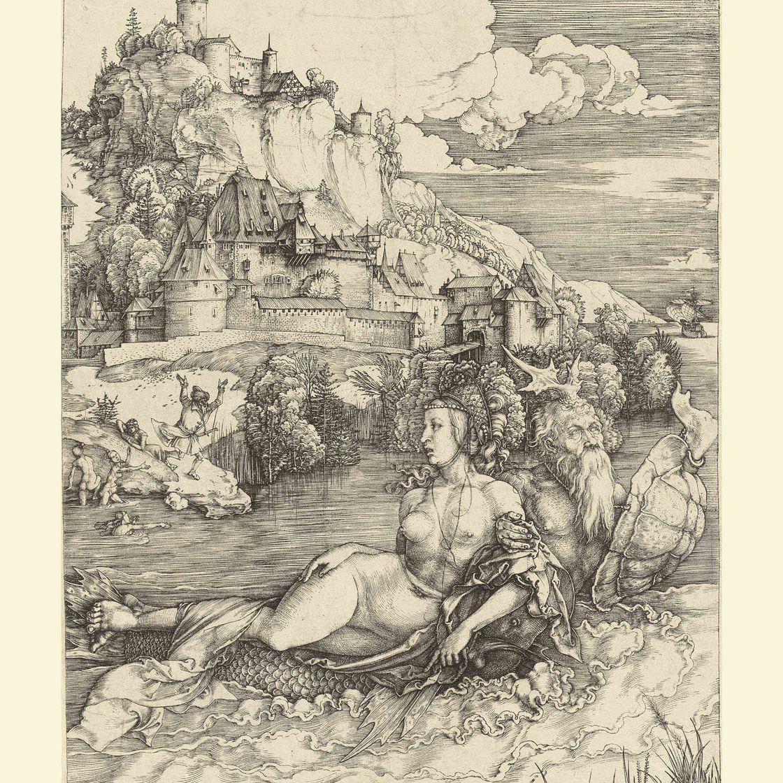 Albrecht Dürer — Морской монстр (Б. 71, М., Зал. 66; С.М.С. 21)