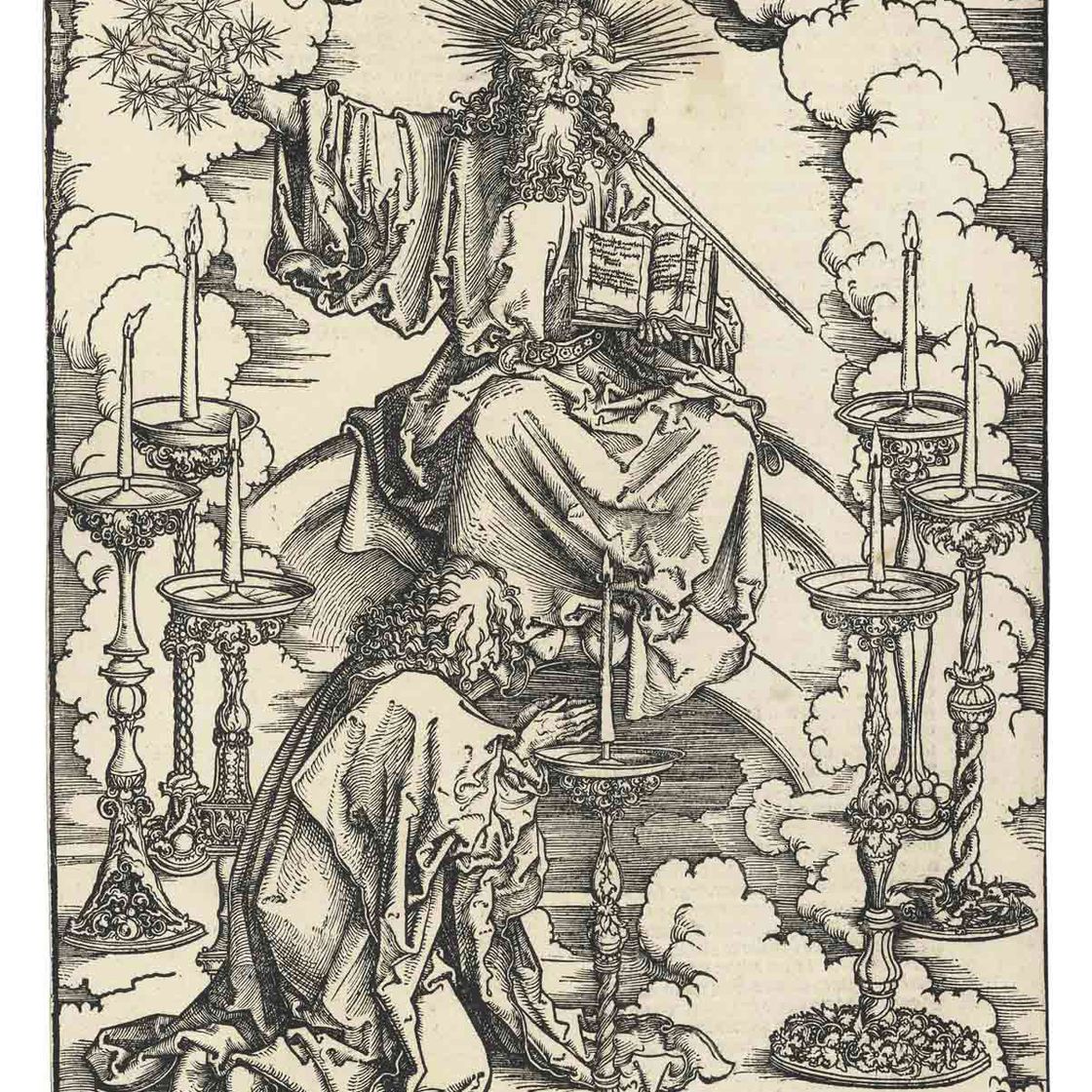 Albrecht Dürer — Видение о семи светильниках, из Апокалипсиса (Б. 62; М., гл. 165; С.М.С. 113)