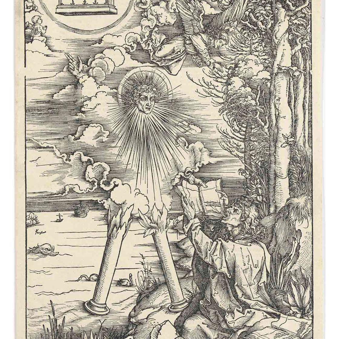 Albrecht Dürer — Святой Иоанн, пожирающий Книгу, из Апокалипсиса (Б. 70; М., гл. 172; С.М.С. 120)