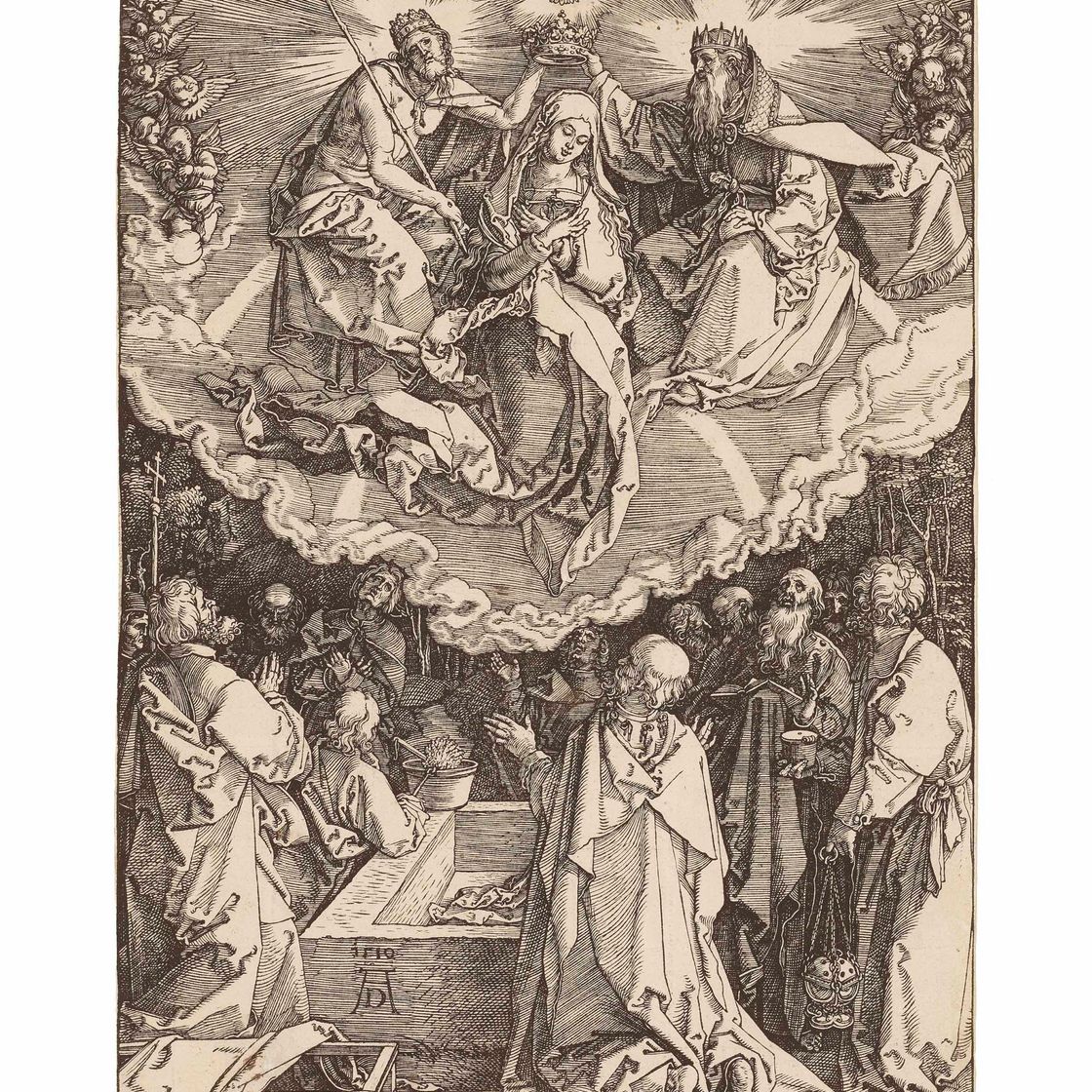 Albrecht Dürer — Успение и коронация Пресвятой Девы, из книги "Житие Пресвятой Девы" (т. 94; М., гл. 206; С.М.С. 184)