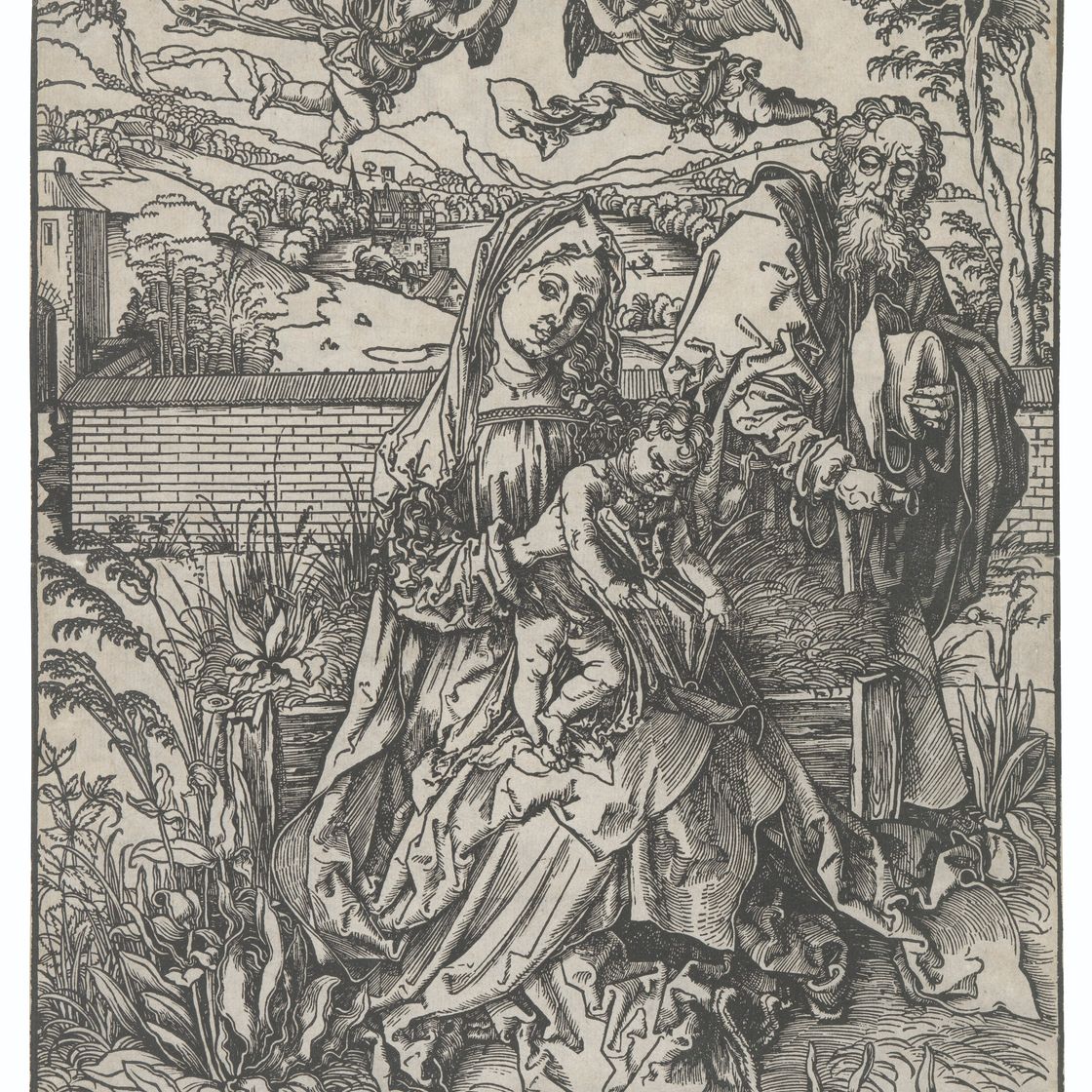 Albrecht Dürer — Святое семейство с тремя зайцами