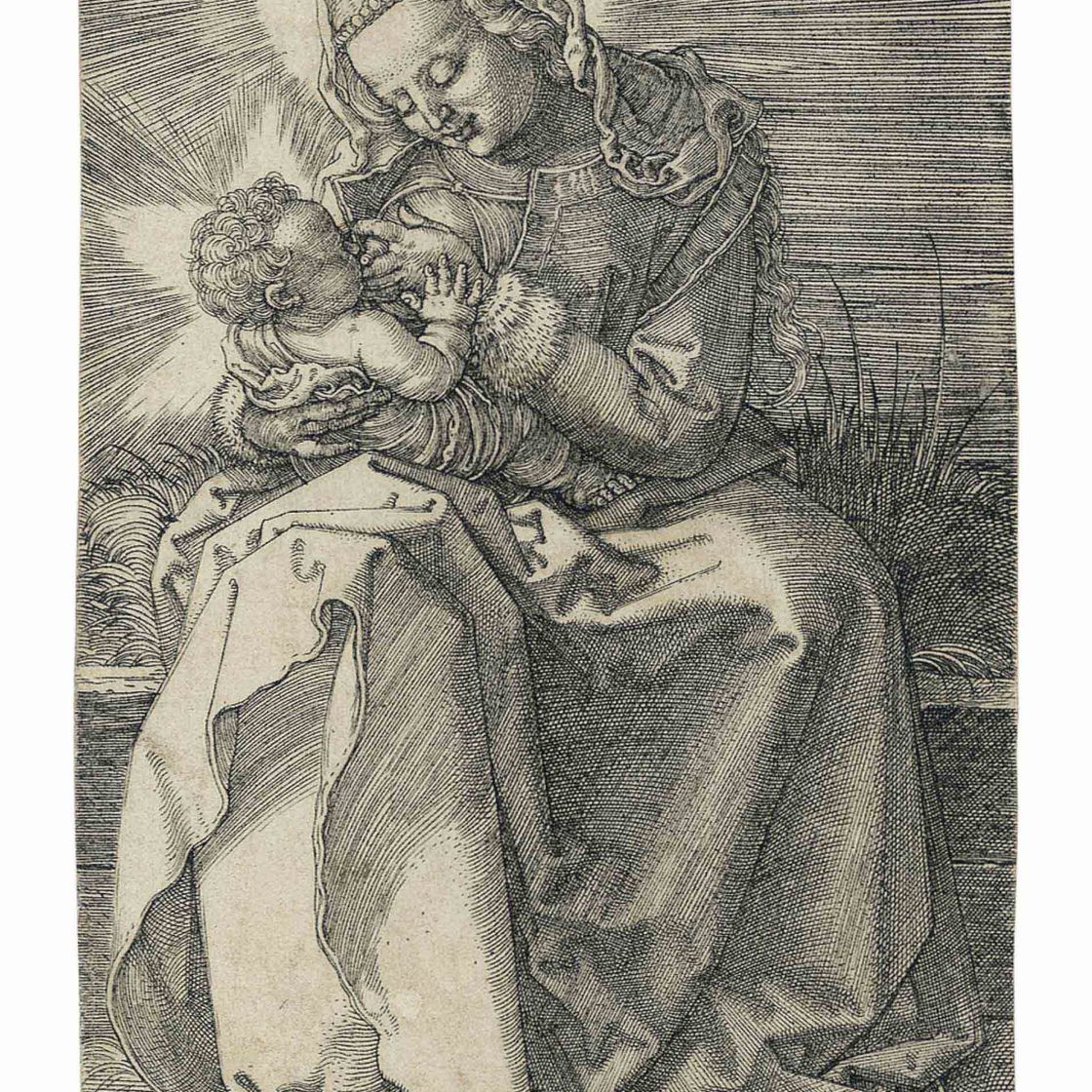 Albrecht Dürer — Богородица, кормящая младенца грудью (ч. 36; М., Зал. 39; С.М.С. 86)